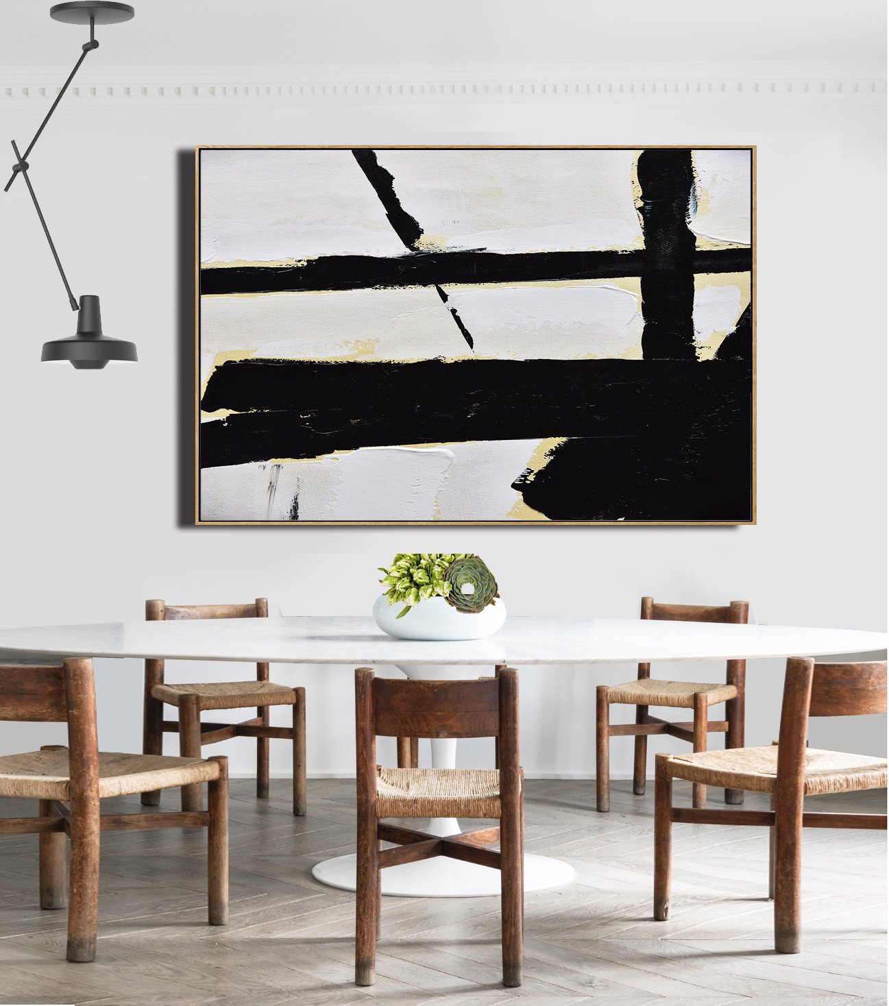 Horizontal Palette Knife Minimalist Art #C42Z - Click Image to Close